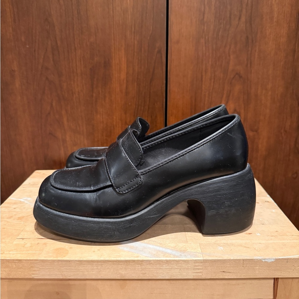 Camper Black Heeled Loafers